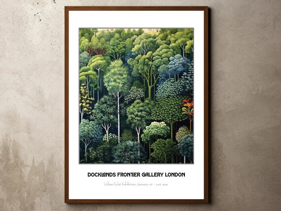 Henri Rousseau Print Poster Tropical Decor Botanical Jungle Exhibition Forest Vintage Wall Art