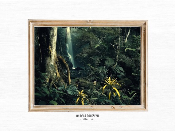 Tropical Decor Jungle Print Botanical Wall Art Nature Poster Ernst Haeckel Landscape Henri Rousseau
