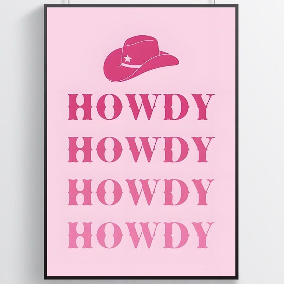 Howdy Cowboy Poster Poster Vintage Poster Home Decor Wall Decor Famous Wall Art Retro Poster Premium Print