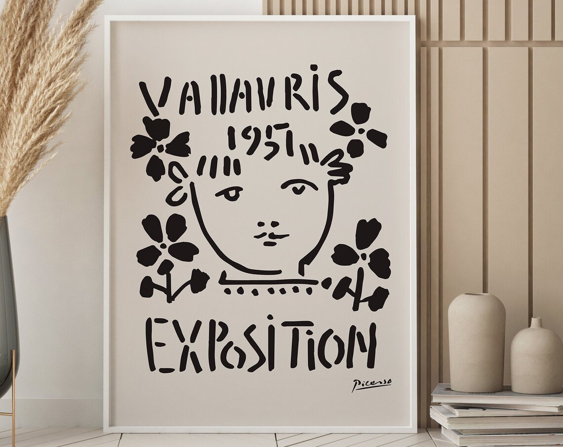 Picasso Vallauris Exhibition Poster, Abstract Face