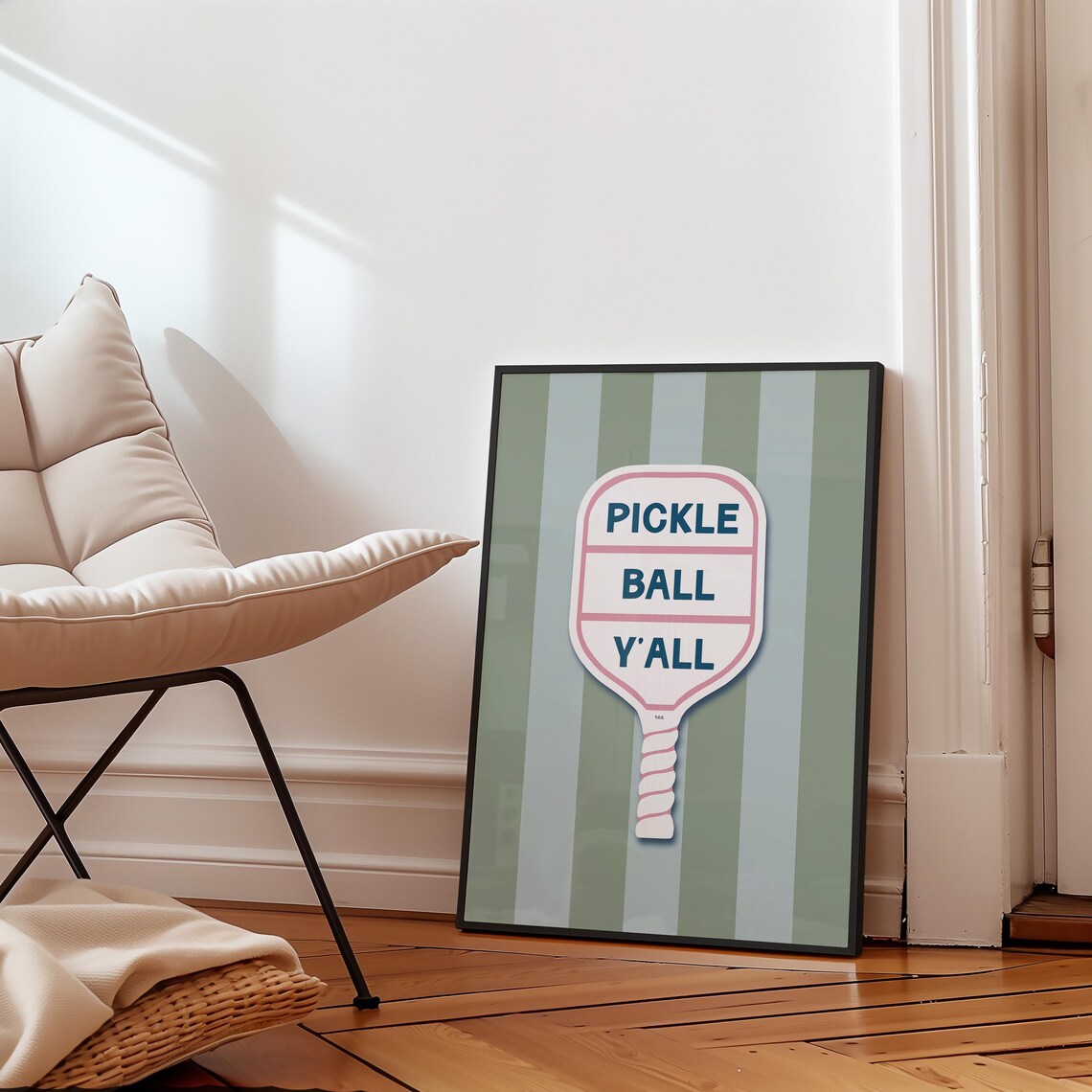 Pickleball Game Room Decor Art Print, Sports Theme - Image 3