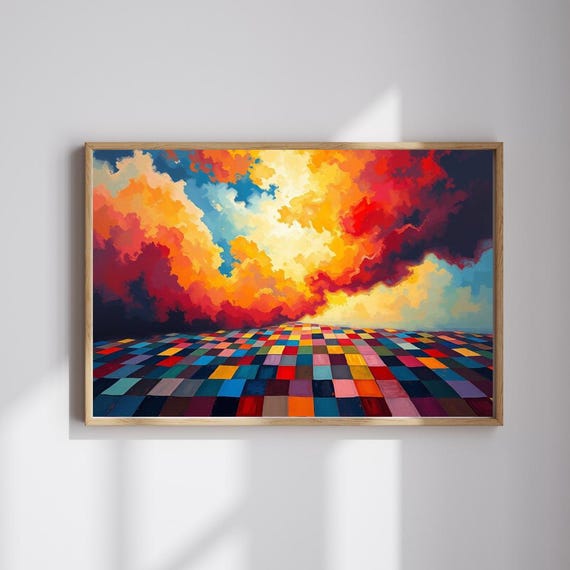 Colorful Abstract Landscape Puzzle Jigsaw Art Game For Adults
