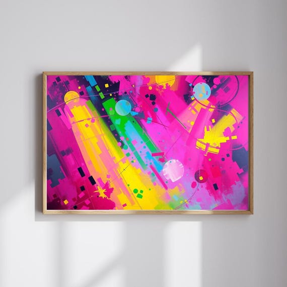 Vibrant Abstract Jigsaw Puzzle Colorful Art Game For Adults