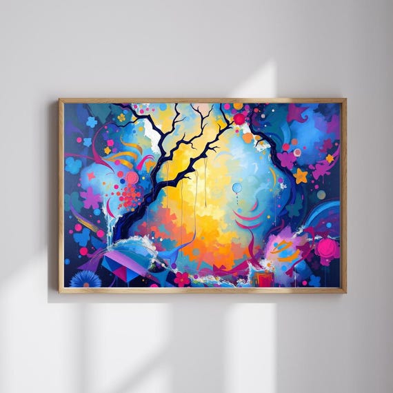 Abstract Art Jigsaw Puzzle Vibrant Colors Mindful Relaxation