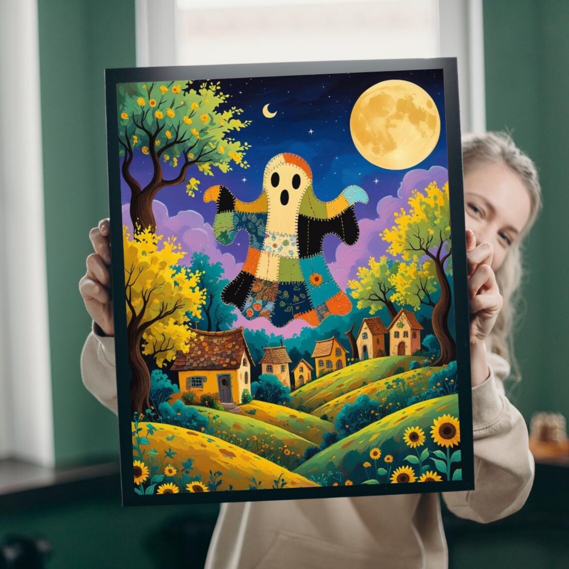 Haunted Village Halloween Puzzle Spooky Jigsaw For Family Game Night