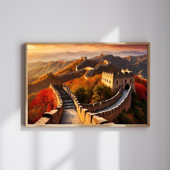 Great Wall Of China Jigsaw Puzzle Autumn Nature Landscape Tabletop Game Enthusiasts History Lovers Fun Family Activity Night