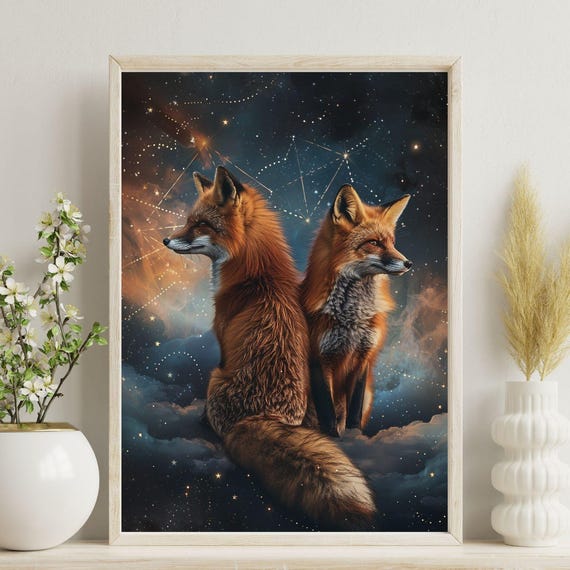 Gemini Zodiac Wall Art Astrology Poster Celestial Decor Star Sign Gift For Her Horoscope