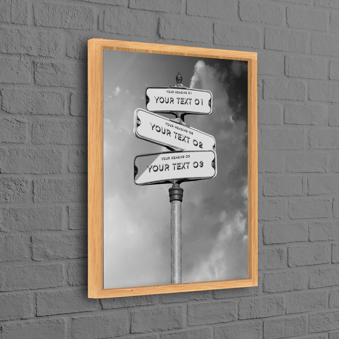 Custom Street Sign Black White Personalized Road Sign Art Poster