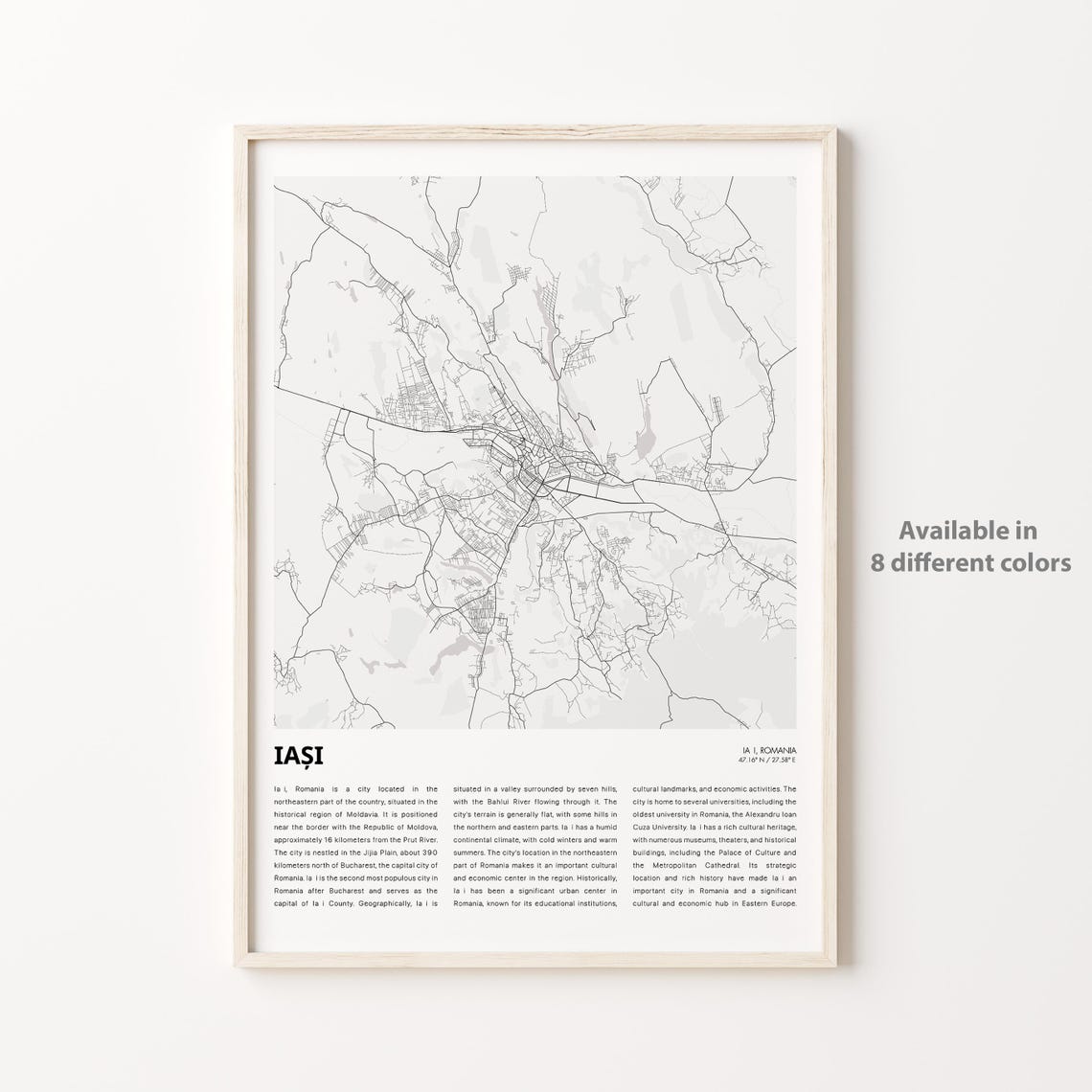 Iai Map Print Travel Wall Decor Art Housewarming Gift