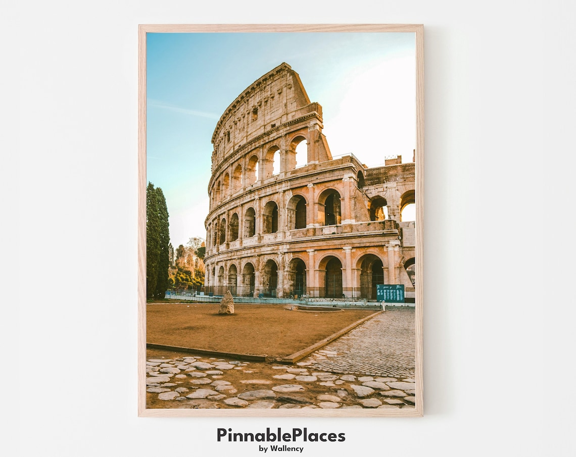 Colosseum Rome Italy Iconic Architecture Landmark Photo Poster