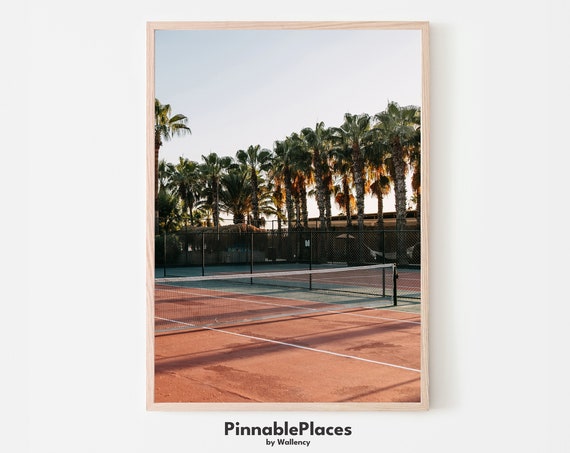 Tennis Court Palm Tree Photo Miami Wall Art File