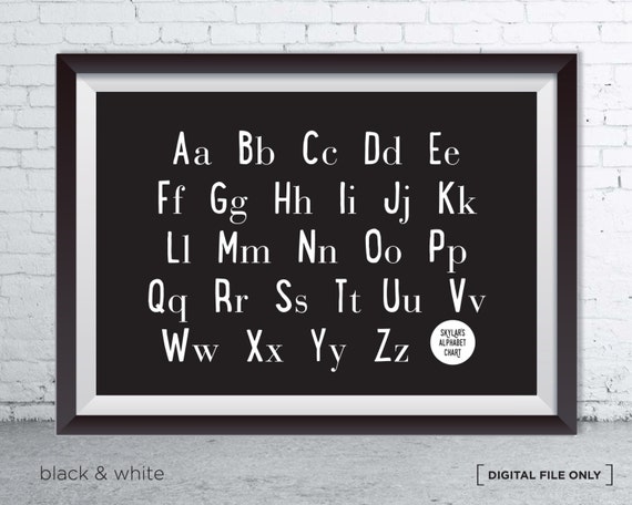 Personalised Alphabet Chart Wall Art Back To School Alphabet Poster Kids Room Alphabet Art Print Template Corjl