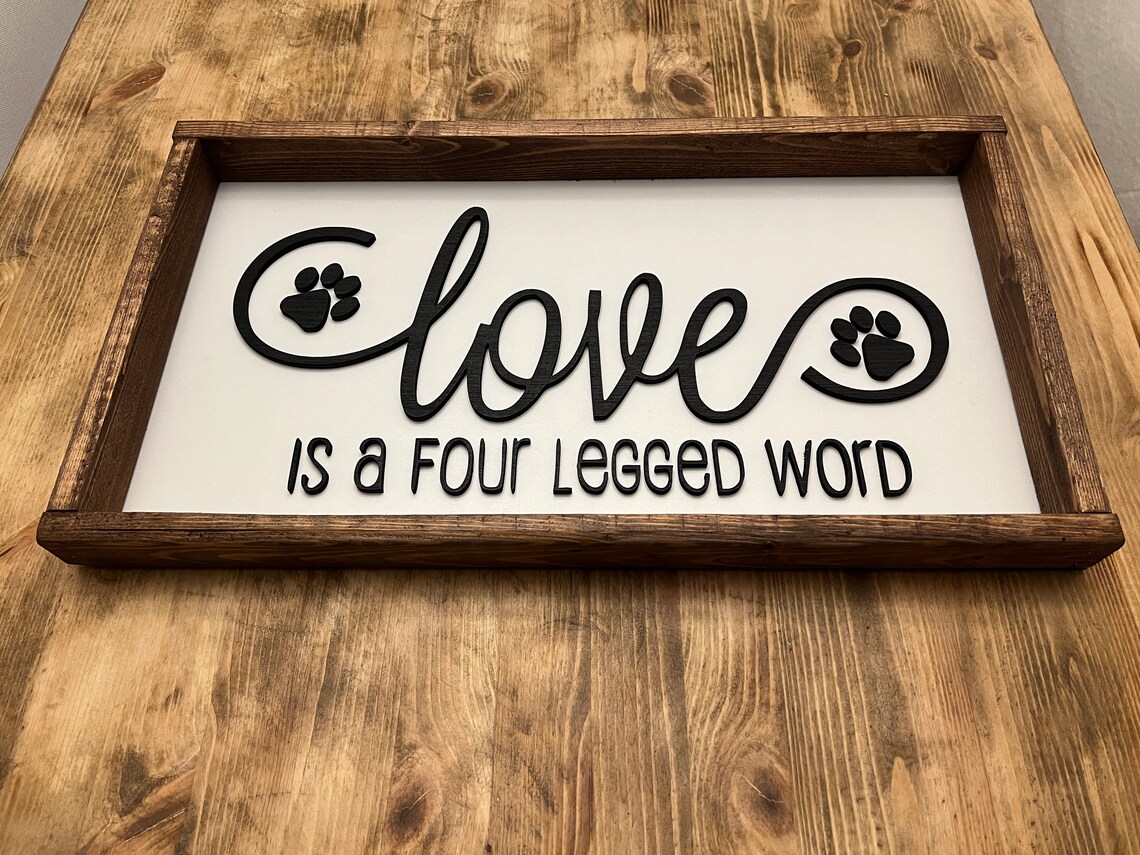 Love Is A Four Legged Word Farmhouse Art Print - Image 2