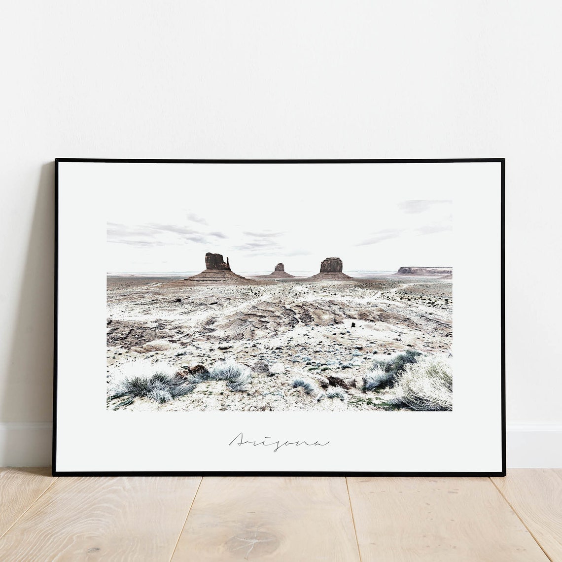 Arizona Desert Buttes Vast Open Plain Minimalist Photography Wall Art - Image 2