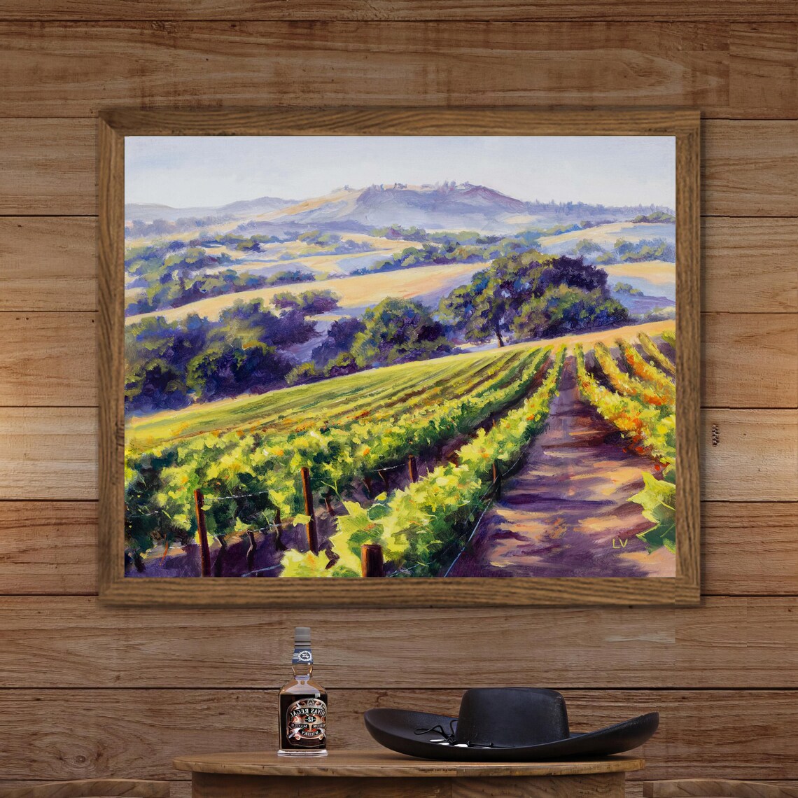 Sonoma Landscape Impressionist Wine Cellar Art Print - Image 2