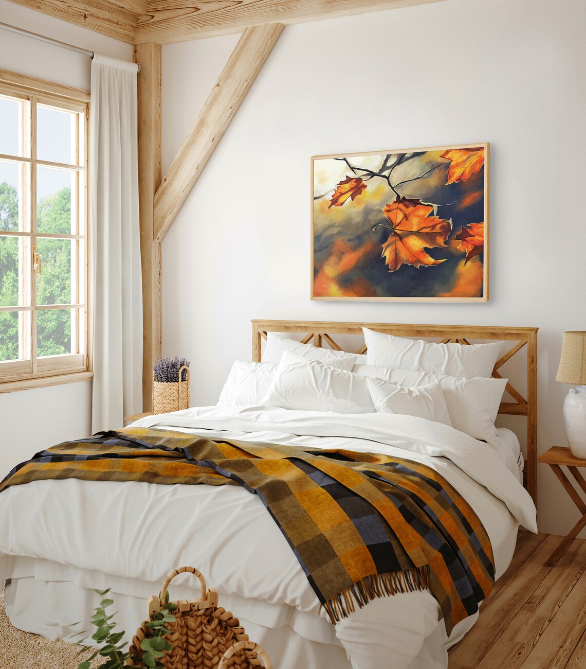Autumn Maple Leaf Painting Art Print, Fall Botanical - Image 5