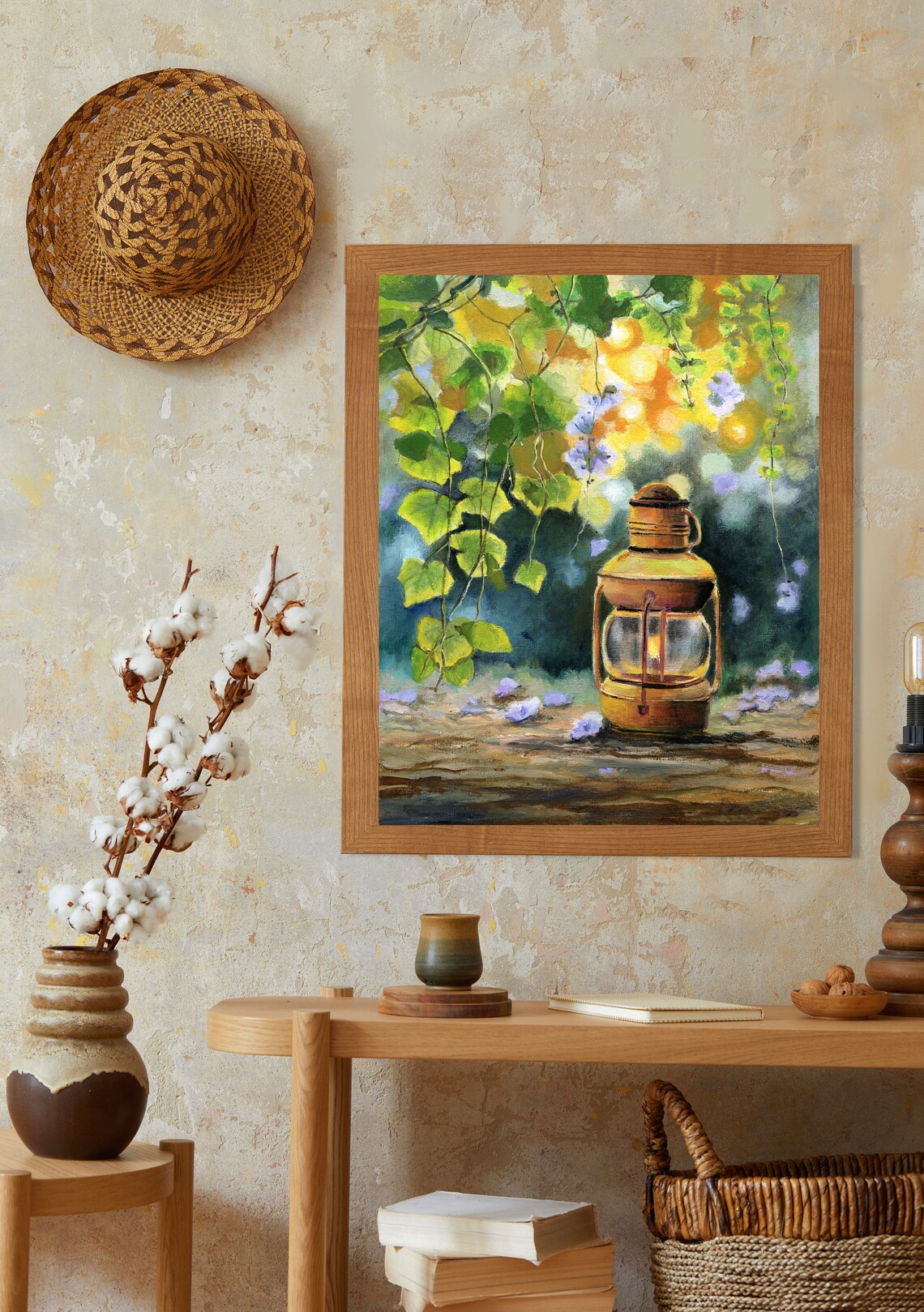 Botanical Oil Painting, Vintage Floral Kitchen Art Print - Image 5