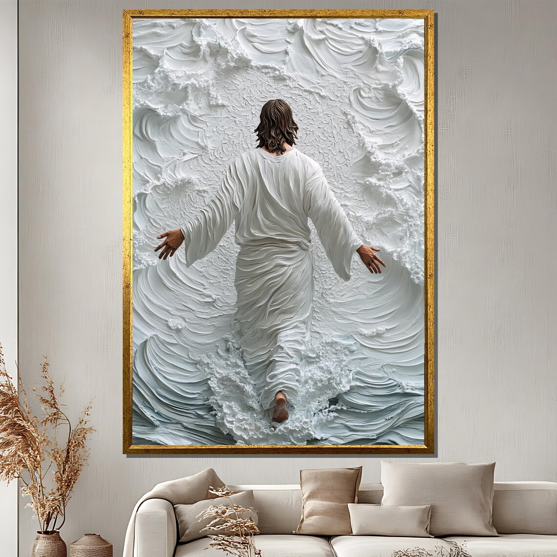 Jesus Walking On Water, Biblical Inspirational Poster