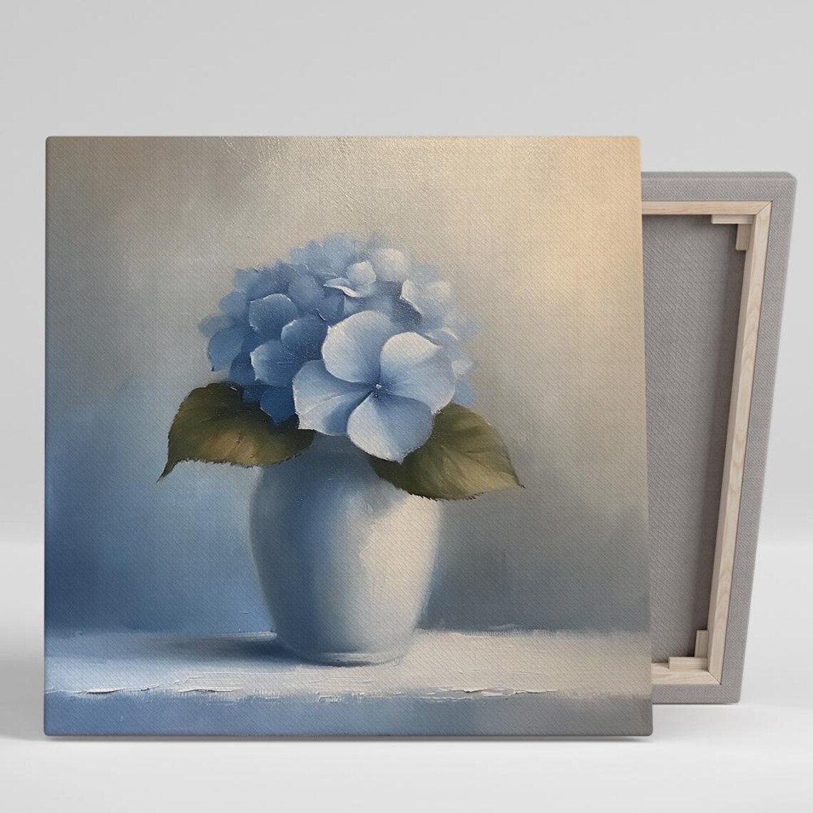 Hydrangea Contemporary Floral Art Print, Living Room Decor