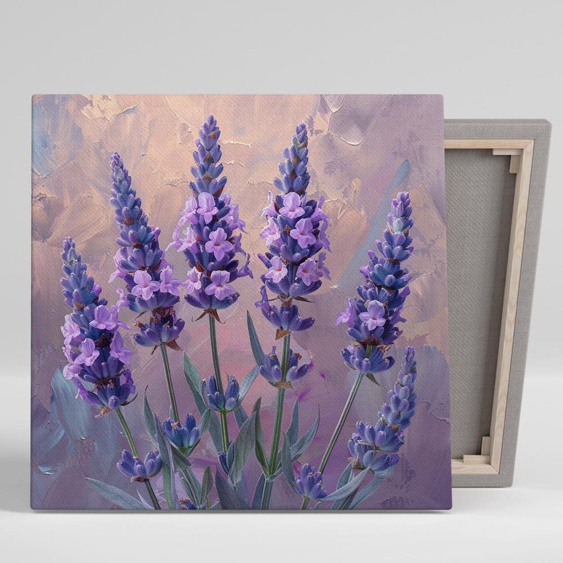 Lavender Spikes Violet Blue Impressionist Purple Haze Art Poster