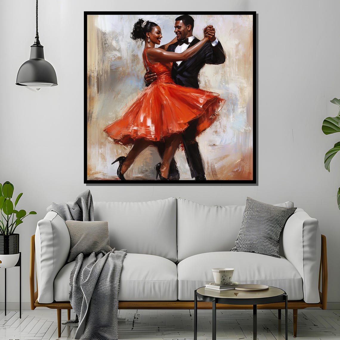 Ballroom Dance Painting, Elegant Cha Cha Couple - Image 2
