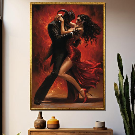 Fiery Demon Tango, Gothic Dance Poster