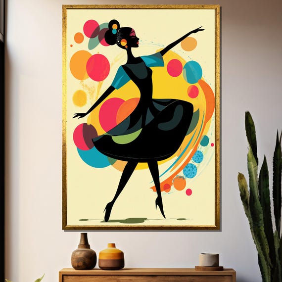 Modern Dancer, Vibrant Abstract Dance Art Print