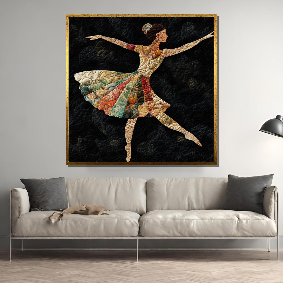 Patchwork Ballerina - Minimalist Travel Poster