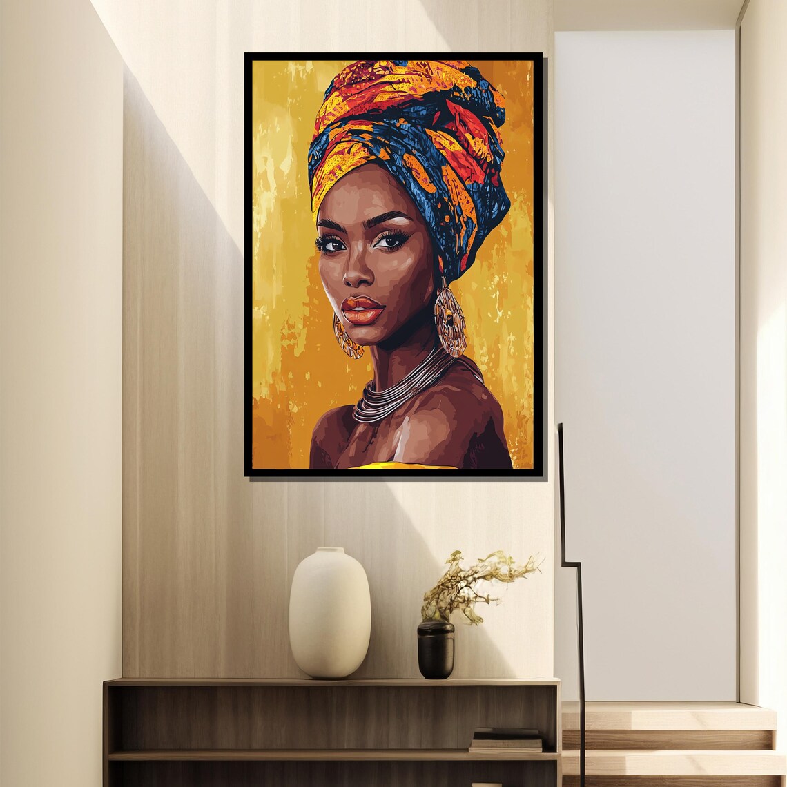 Bold African Woman Portrait, Afrocentric Wall Art - Image 2