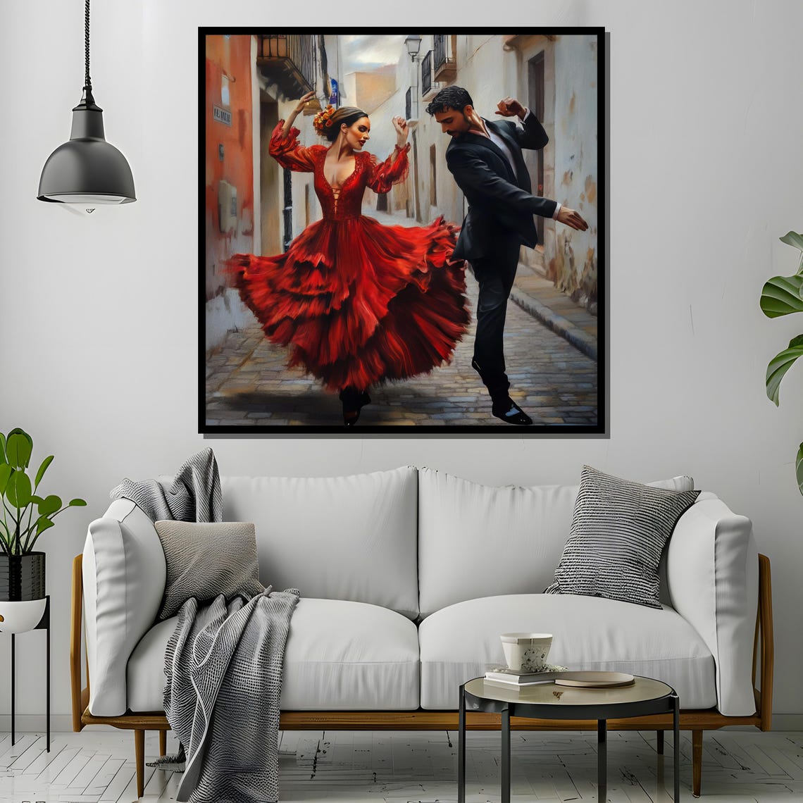 Flamenco Dance Street Art, Spanish Passion Painting - Image 2