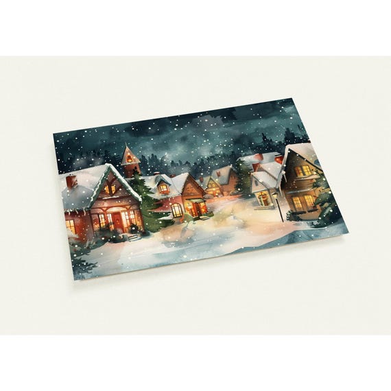 Christmas Postcard Pack Elegant Holiday Greetings Set Of 10