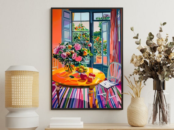 Matisse Balcony Painting Matisse Print Vintage Flowers Print Botanical Poster Matisse Flowers Wall Art