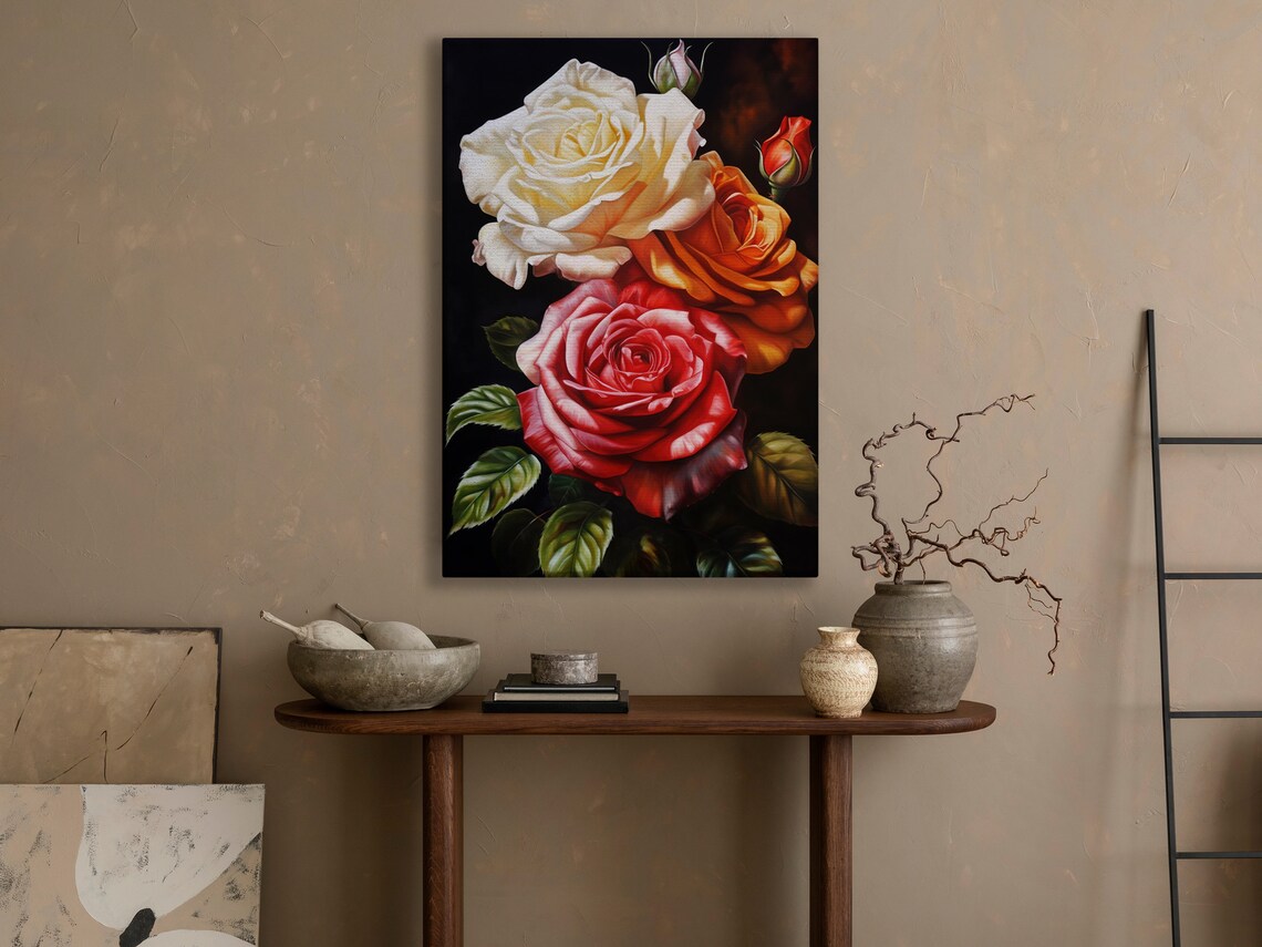 Wild Flower Still Life Painting Flower Art Print Dark Flowers Print Gothic Art Print Dark Academia Art Print Dark Flowers Poster - Image 4