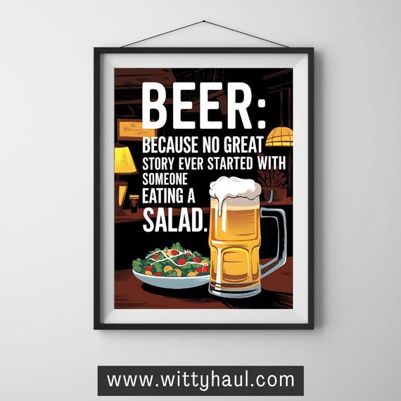 Beer Decor Beer Poster Beer Humor Beer Print Beer Prints Beer Wall Art Beer Art Beer Lovers Beer Gift Bar Owner Beer Joke