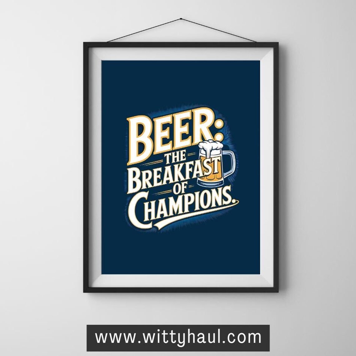 Beer Humor Poster, Beer Lovers Bar Gift