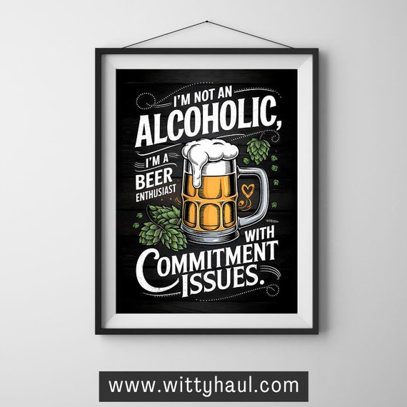 Beer Wall Art Beer Humour Beer Prints Beer Decor Beer Art Print Beer Poster Beer Gift Beer Lover Beer Room Funny Beer Jokes Puns