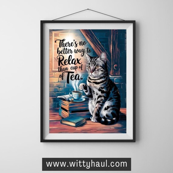Funny Tea Wall Art, Tea Lover Kitchen Decor