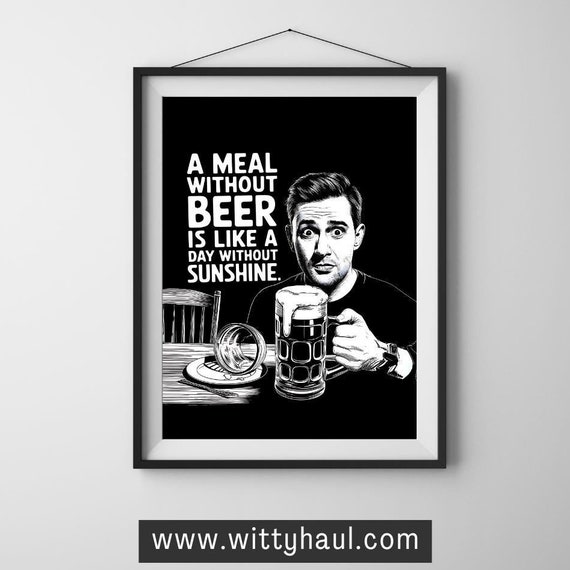 Beer Wall Art Beer Humour Beer Prints Beer Decor Beer Art Print Beer Poster Beer Gift Beer Lover Beer Room Funny Beer Jokes Puns