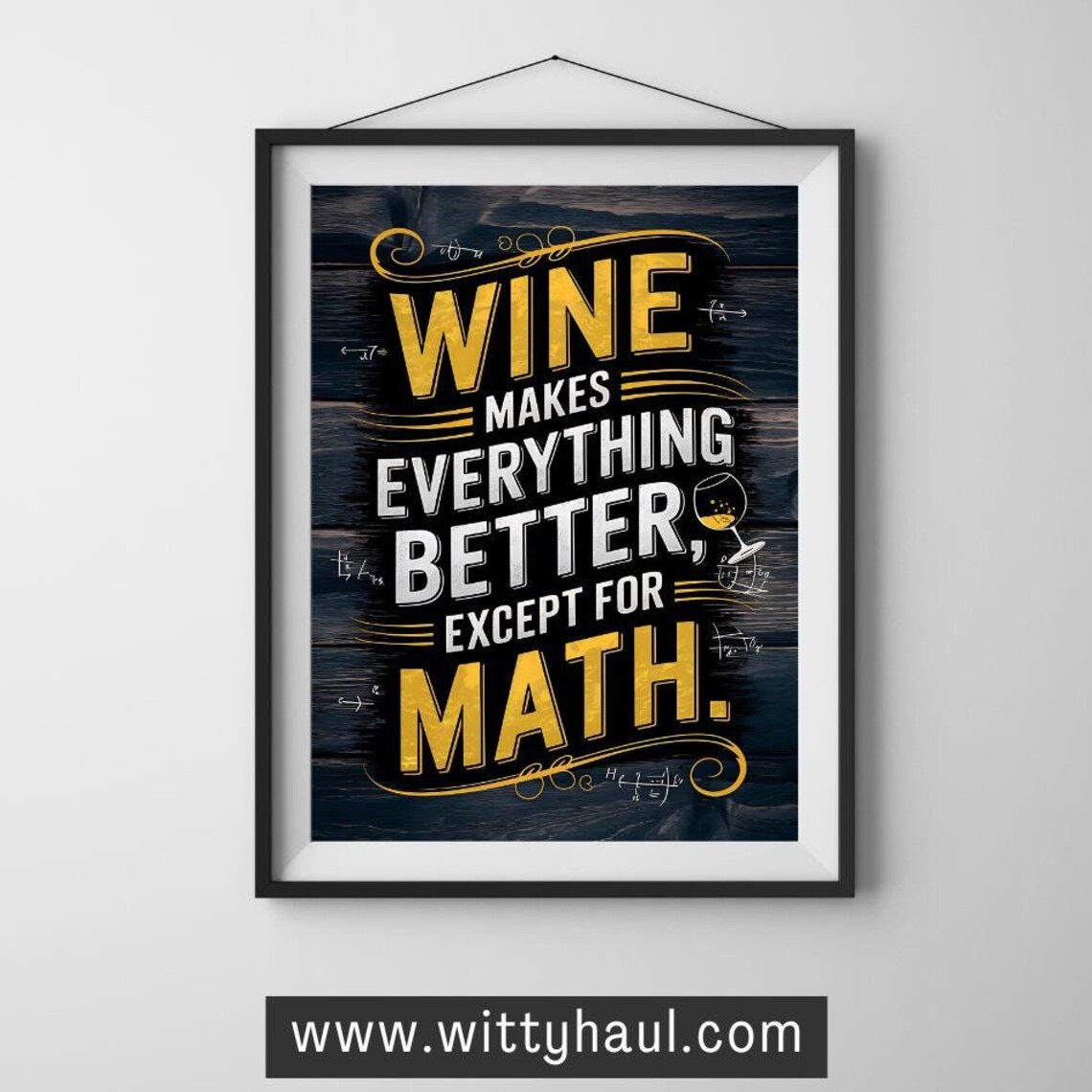 Wine Poster, Funny Kitchen Wall Art Print