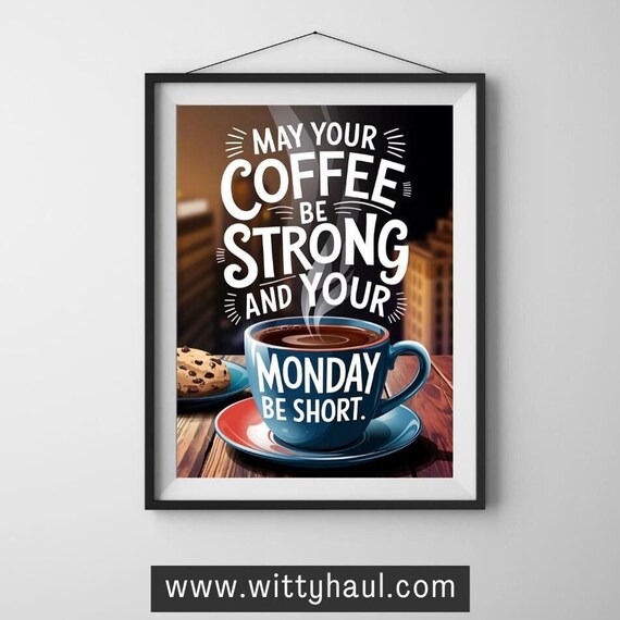Coffee Wall Art, Coffee Bar Decor Print