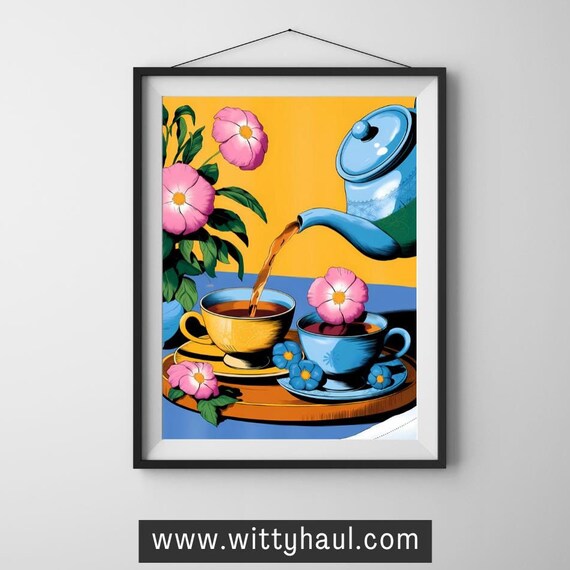 Tea Wall Art Modern Art Tea Prints Trendy Tea Art Tea Decor Tea Art Print Tea Poster Kitchen Art Tea Lover Tea Room Art Unframed