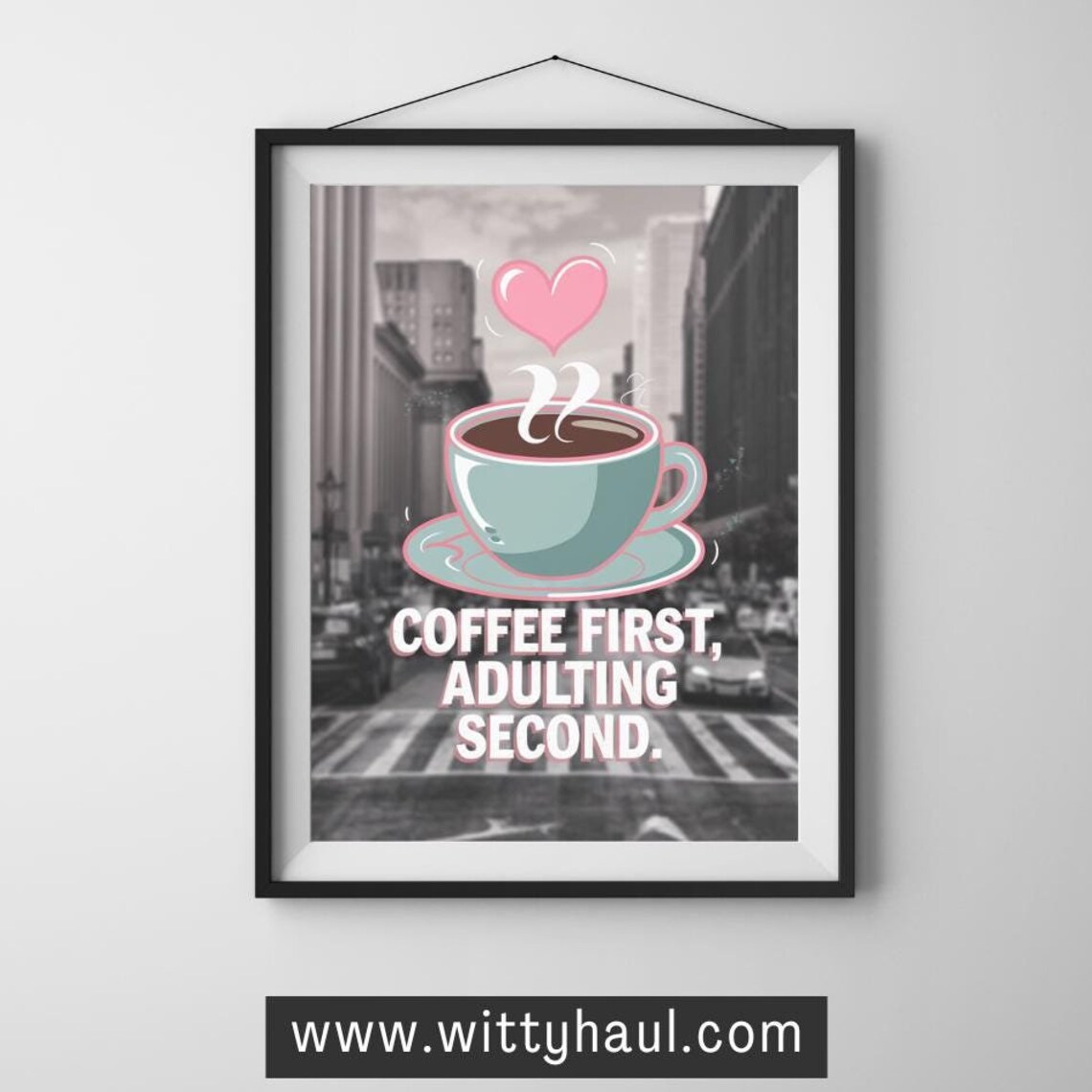 Coffee Wall Art, Trendy Bar Decor Art Print