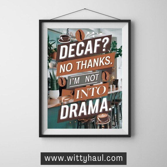 Coffee Wall Art Coffee Prints Trendy Coffee Art Humour Prints Gift Poster Cafe Kitchen Gag Gift Modern Coffee Art Funny