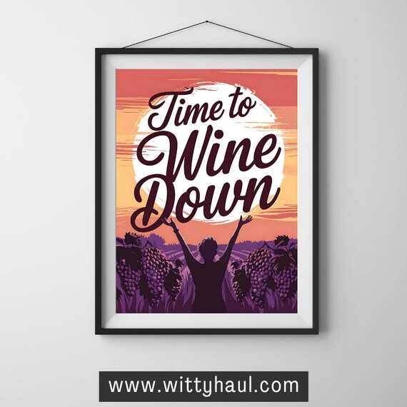 Wine Quote, Modern Bar Cart Art Print