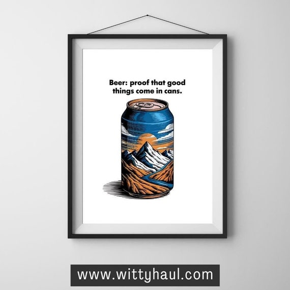 Beer Humor Poster, Beer Lovers Bar Gift