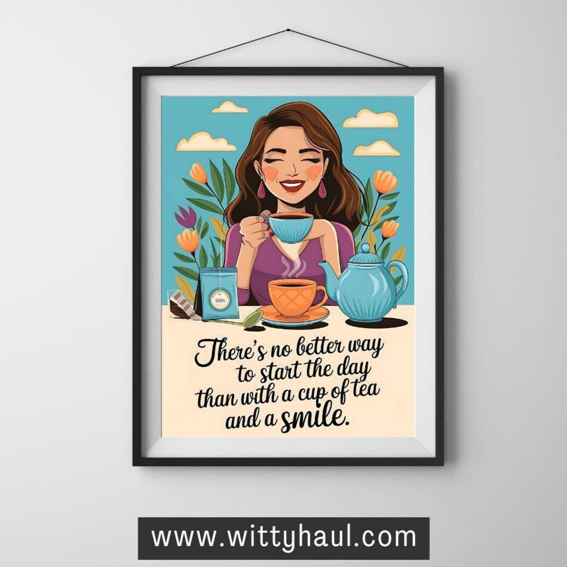 Tea Humour Art Print, Dining Room Decor