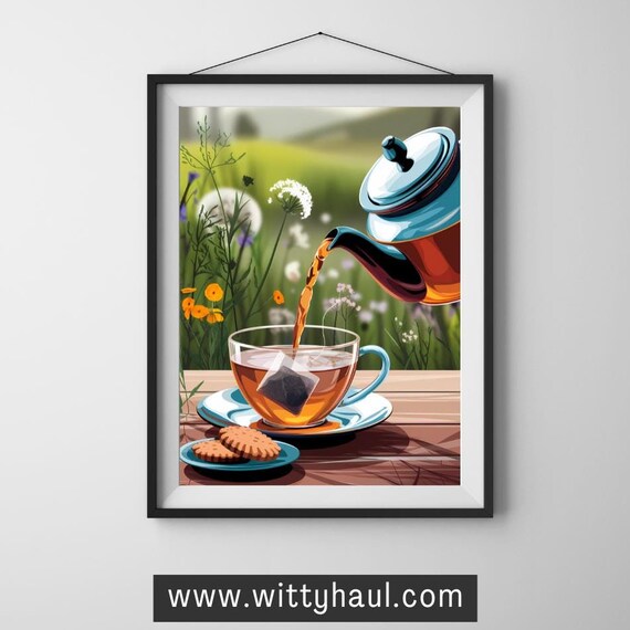 Tea Wall Art Tea Humour Tea Prints Trendy Tea Art Tea Decor Tea Art Print Tea Poster Kitchen Art Tea Lover Tea Room Art Unframed