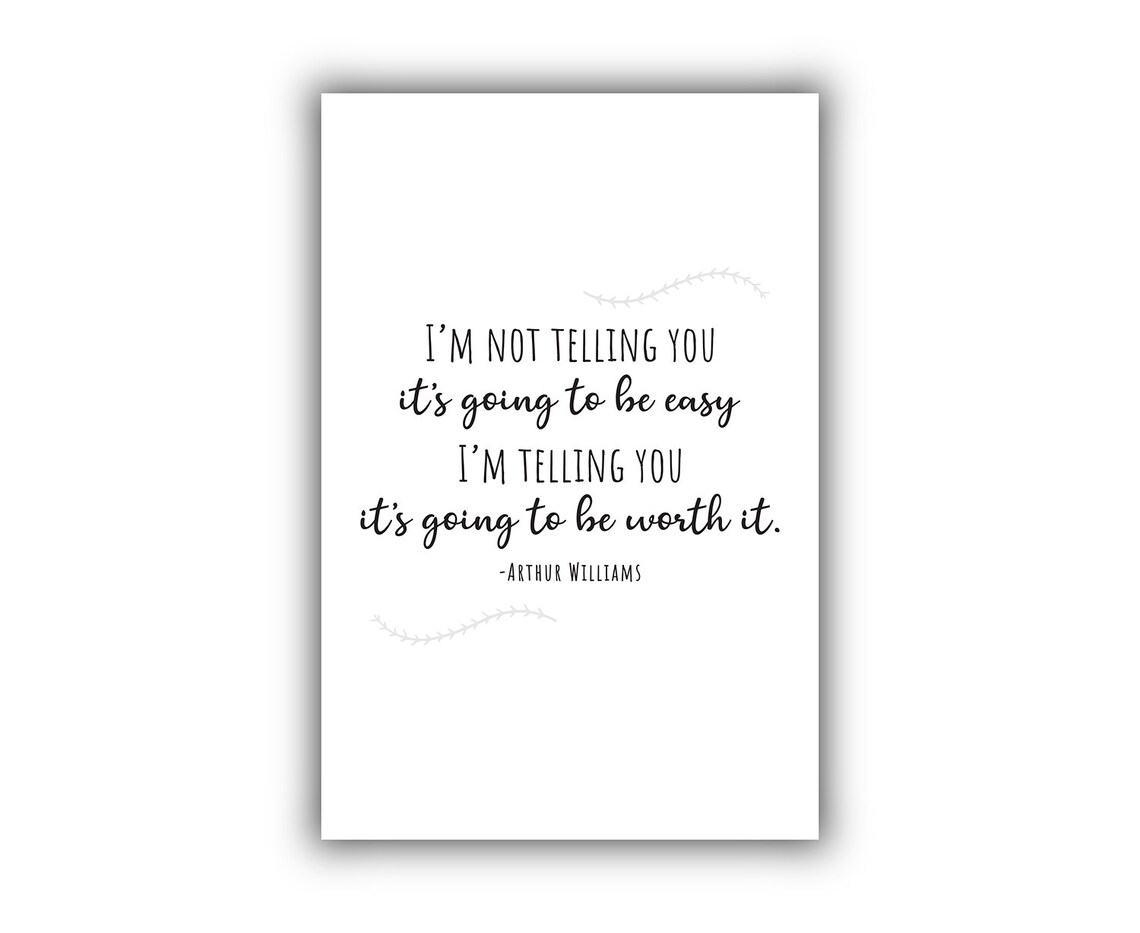 Arthur Williams Motivational Quote Typography Inspirational Wall Art Poster - Image 2