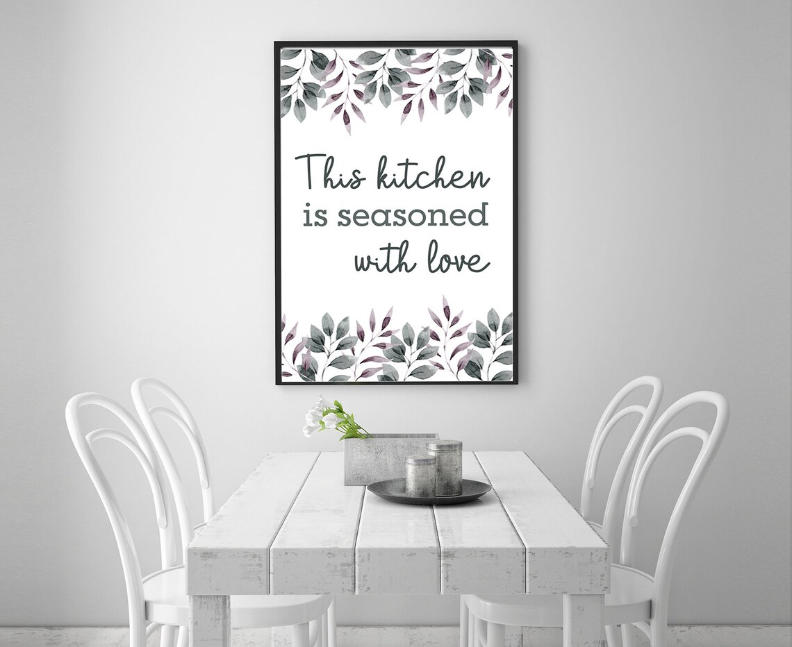 This Kitchen Is Seasoned With Love Farmhouse Kitchen Wall Art - Image 4