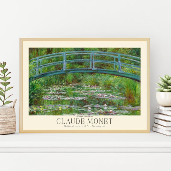 Claude Monet Painting Prints Museum Gallery Exhibition Poster Claude Monet Artworks Claude Monet Poster Prints Monet Vintage Print